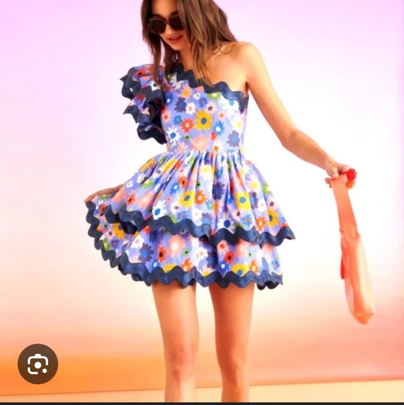 Sundayup Dresses & Skirts - Sunday Up One Shoulder Floral Dress